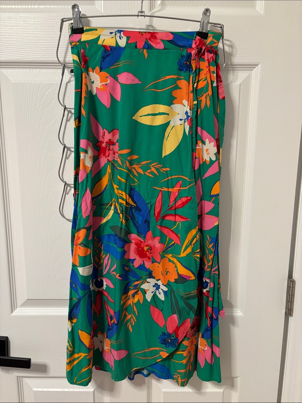 JCrew Floral Midi Wrap Skirt